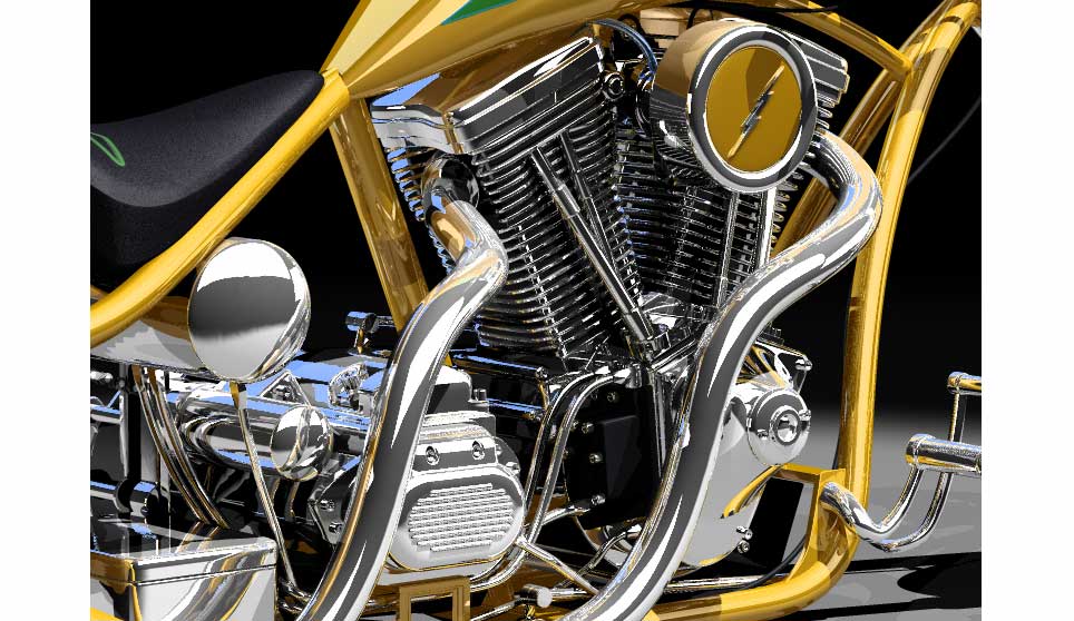 3D Harley Engine Detail