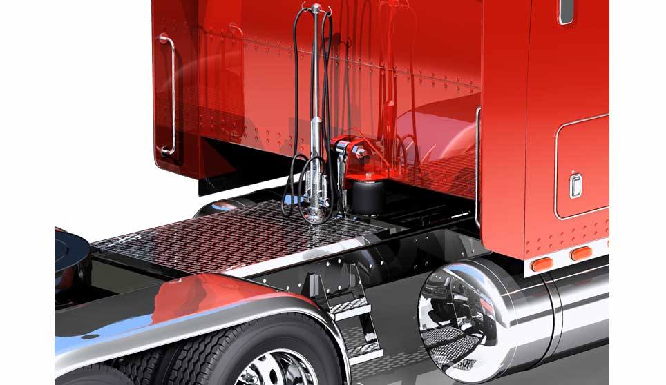 3D Peterbilt 379 Sleepr Back