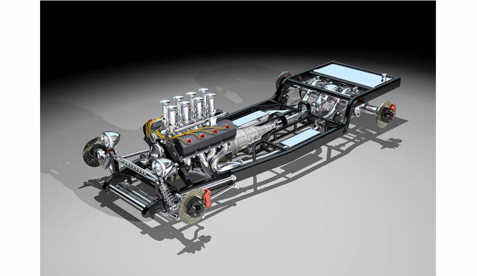 3D Roadster Frame with Hemi